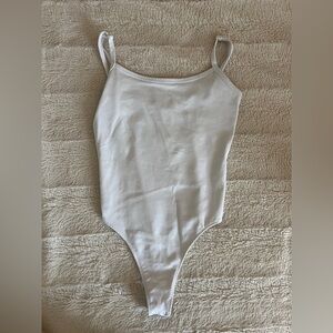 White activewear bodysuit